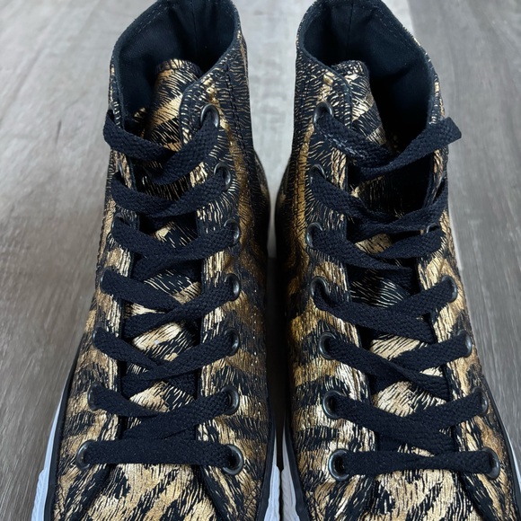 Converse All Star High Top Gold and Black Women's size 7.5 Sneaker - Picture 10 of 14